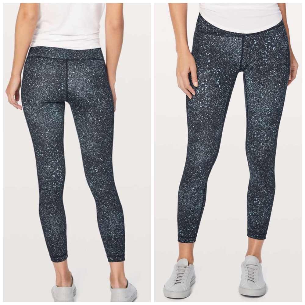 lululemon athletica Black Speckled Ankle Leggings